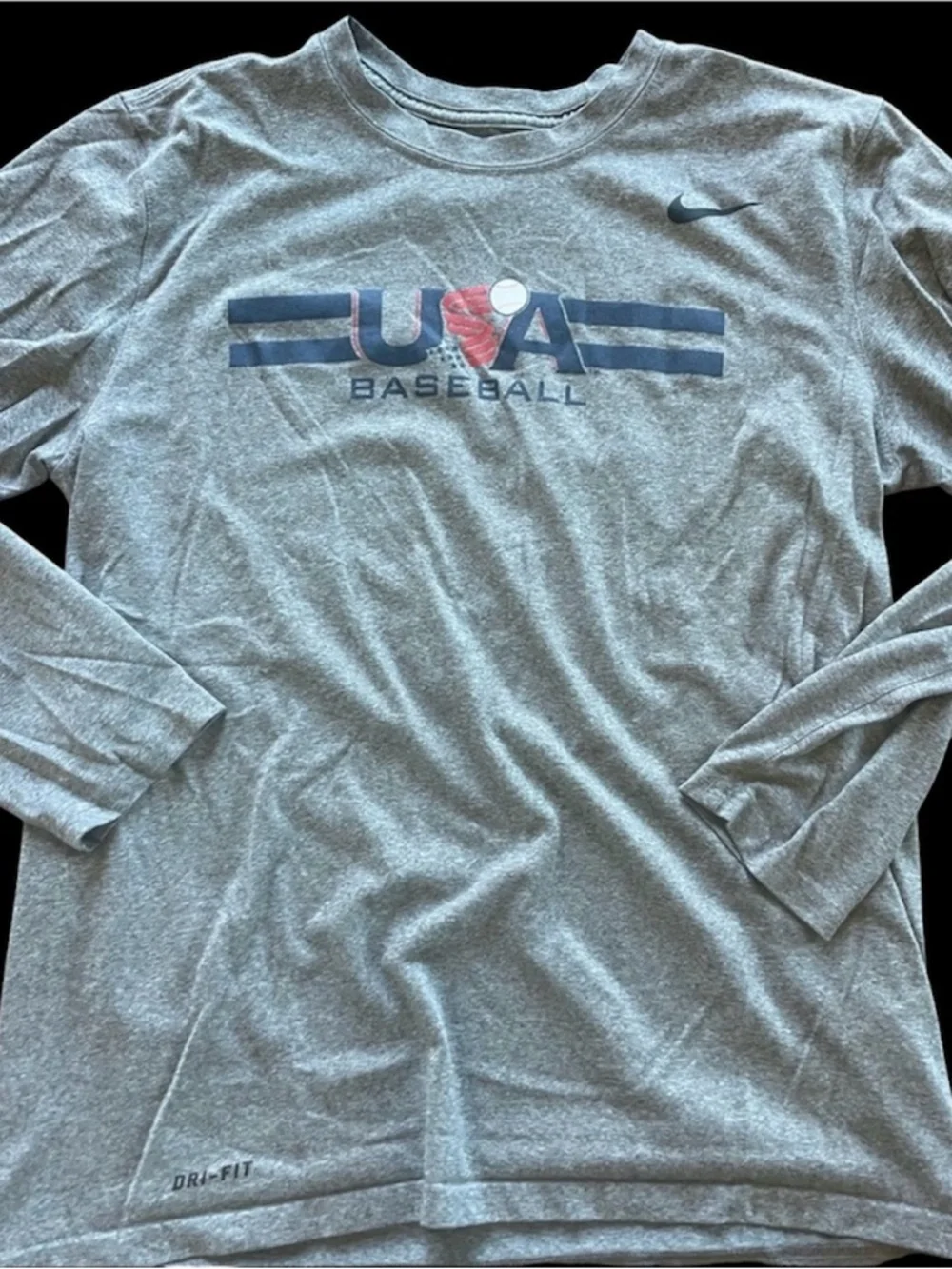 Nike USA Baseball Athletic Dri-Fit Tee, Long Sleeve, T Shirts 3/$15, 5/$20